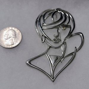 Vintage Lady Brooch